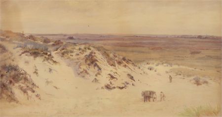 M. Clarke - 1900 Watercolour, At Horsey Gap