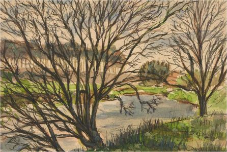 Frederick P. Cooke (1896-1978) - Mid 20th Century Watercolour, River Landscape