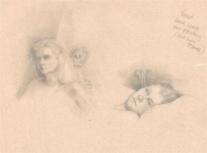 20th Century Charcoal Drawing - Please Leave Space for Friday
