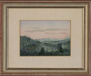 Sheila W. Potter - 20th Century Watercolour, Winter Sunset
