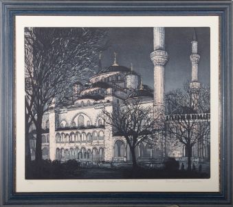 Frances St Clair Miller - Contemporary Aquatint, The Sultan Ahmed Mosque