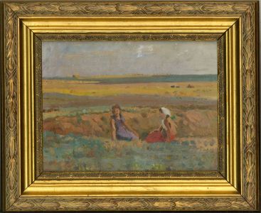 1950 Oil - Sitting in the Fields