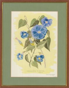 Vera Naumann - 1993 Watercolour, Morning Glory at Casa Jules, Algarve