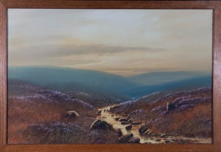 Mid 20th Century Gouache - Dartmoor Landscape