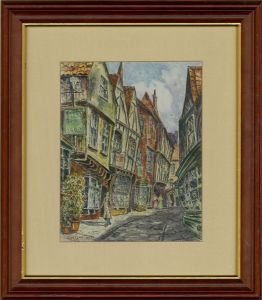 G.W. Maughan - 20th Century Watercolour, The Shambles, York