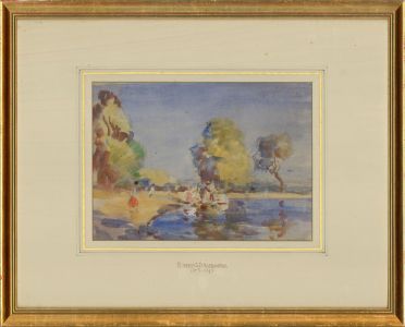 Robert Graham Dryden Alexander (1875-1945) - c.1930 Watercolour, Sunny Afternoon
