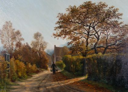 Jan H. Peypers (1871-1950) - Dutch Early 20th Century Oil, Sunlit Pathway
