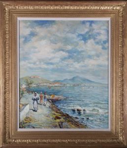 M. Humbles - 20th Century Oil, Coastal Promenade