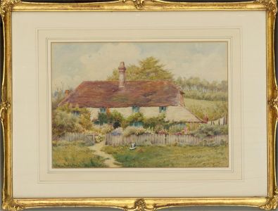 Herbert Henry Hughes Richardson (1882-1964) - Watercolour, Country Cottage