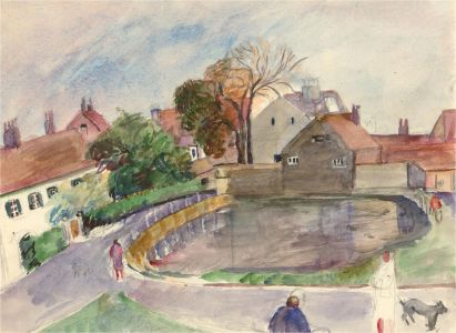 Dorothy Hepworth (1894-1978) - Mid 20th Century Watercolour, Village Street View