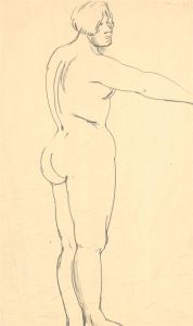 Dorothy Hepworth (1894-1978) - Graphite Drawing, Study of a Nude Figure