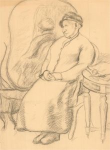 Dorothy Hepworth (1894-1978) - Mid 20th Century Charcoal Drawing, Resting Figure