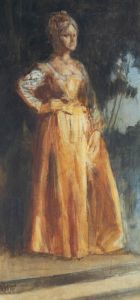 Arthur Keene (b.1930) - Mid 20th Century Oil, Helen Mirren at the RSC