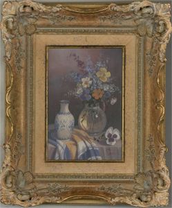 Paul Morgan (b.1940) - 20th Century Oil, Still Life with a Flower Vase