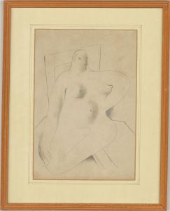 Attrib. Ernst Barlach (1870–1938) - Early 20thC Graphite Drawing, Indignant Nude