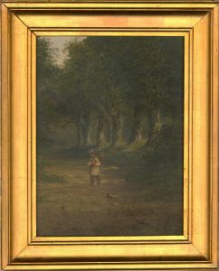 Late 19th Century Oil - The Traveler's Path