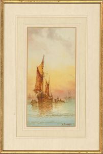 W. Stewart - Early 20th Century Watercolour, Sailing Ship and a Dinghy