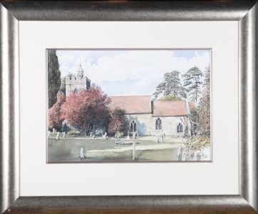 John Howell - 1973 Watercolour, Church View