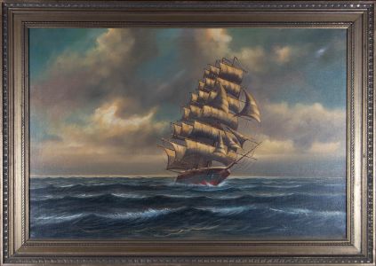 H. Hak - 20th Century Oil, Clipper in Full Sail