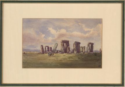 S.R.G. - c.1887 Watercolour, Stonehenge