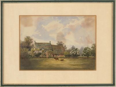S.R.G. - 1887 Watercolour, Barrow Farm, near Chippenham