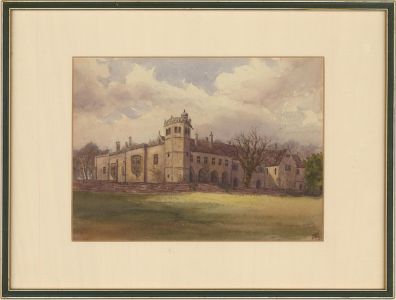 S.R.G. - c.1887 Watercolour, Lacock Abbey