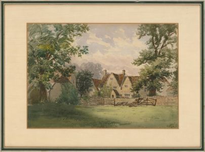 N.F. - 1887 Watercolour, Lypiatt Farm, Miserden
