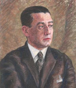 20th Century Pastel - Portrait of a Suited Gentleman