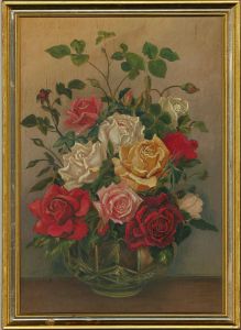 1903 Oil - Spray Of Roses