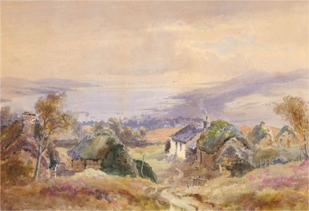 Edward Arden (1830-1909) - Late 19th Century Watercolour, Village in the Lakes