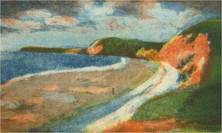 Sheila Yorke (1927-2009) - 20th Century Etching, Sidmouth Beach