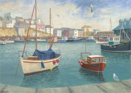J.A. Pusey - Double-Sided 1998 Oil, Mevagissey and Falmouth