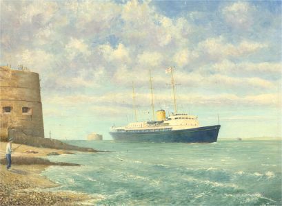 J.A. Pusey - 1989 Oil, Watching the Ship