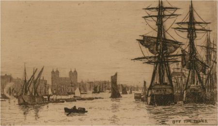 Wilfrid Williams Ball RE ROI (1853-1917) - Etching Miniature, Off the Tower