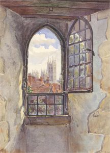 Beatrice Kemp - 1928 Watercolour, Canterbury Cathedral