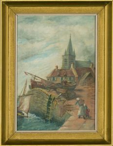 Mid 20th Century Oil - Harbour Town