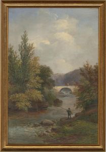 T. Lawley - Late 19th Century Oil, River Fishing