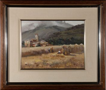 José Colomer (1935-2002) - Contemporary Oil, Hay Harvest