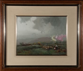José Colomer (1935-2002) - Contemporary Oil, Leading The Flock