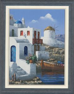 Contemporary Oil - View in Santorini