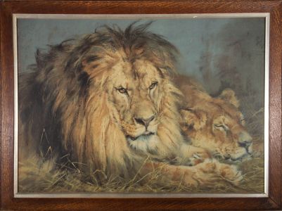 After Geza Vestagh (1866-1919) - 1899 Chromolithograph, Pears Print, Repose