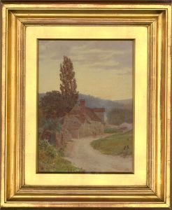Newton Benett (1854-1914) - 1890 Watercolour, Goring-on-Thames