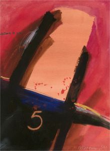 Richard J.S. Young - 1995 Gouache, Listening to Port