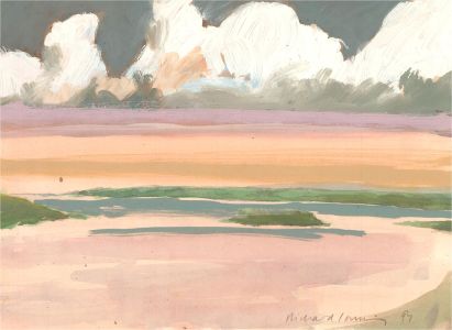 Richard J.S. Young - 1997 Gouache, Coastal Scene