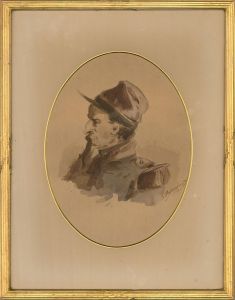 Dufuitdaut - Early 20th Century Watercolour, French Soldier, WWI No.2