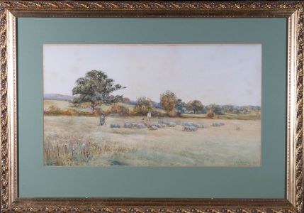 W. J. Marby - 1901 Watercolour, Out To Pasture