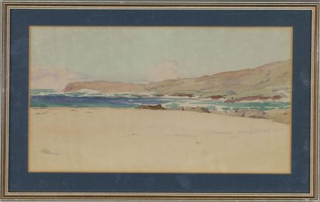 Early 20th Century Watercolour - Sea View from the Beach