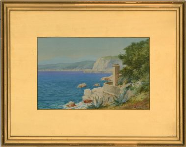 O. de Venanson - Early 20th Century Watercolour, Sunny Seaside View