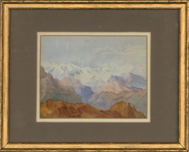20th Century Watercolour - Alpine View