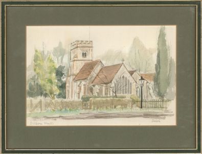 1985 Watercolour - All Saints' Church, Ockham